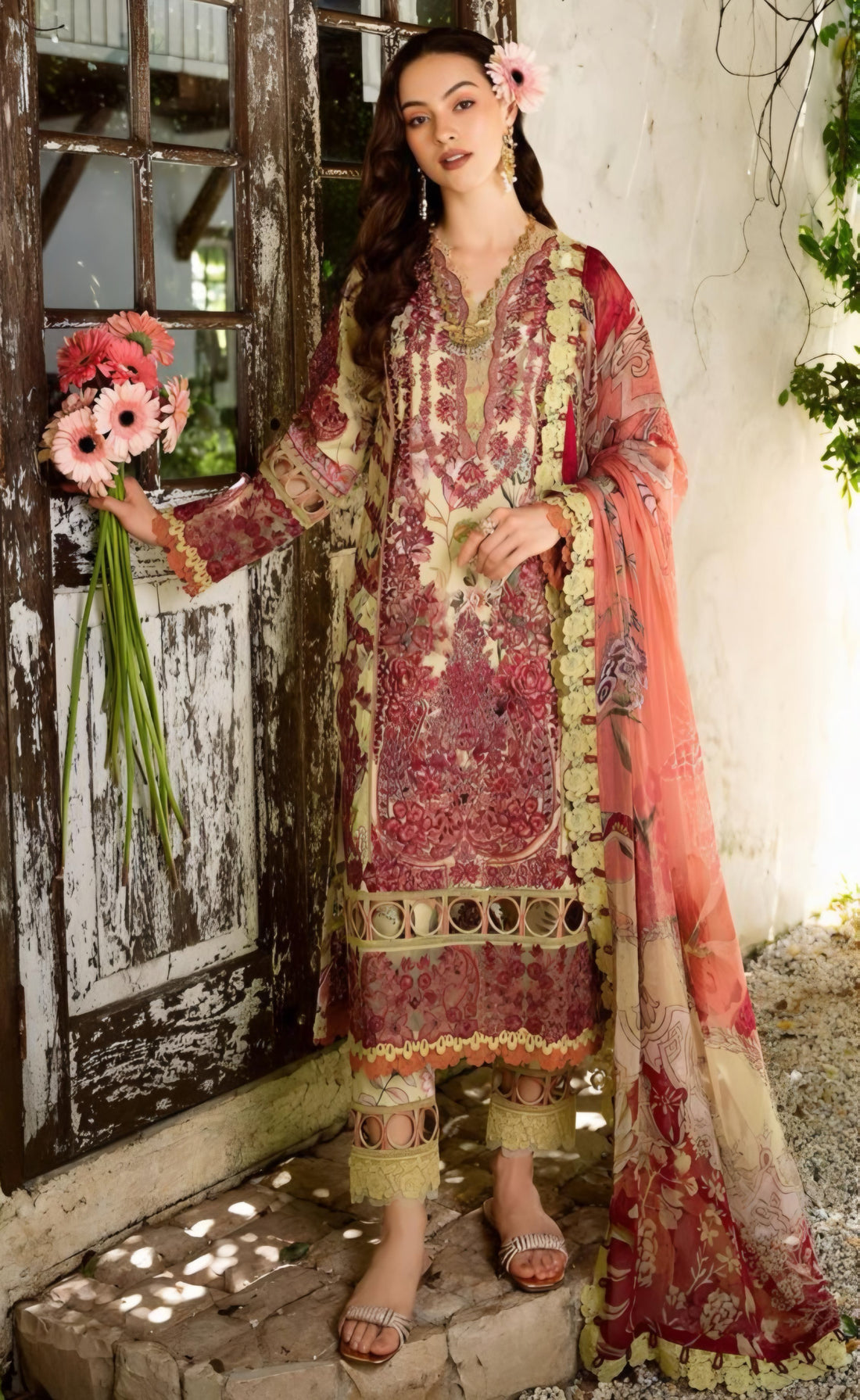 Vintage Bloom Lawn Ensemble – Pehnava Stories Edition