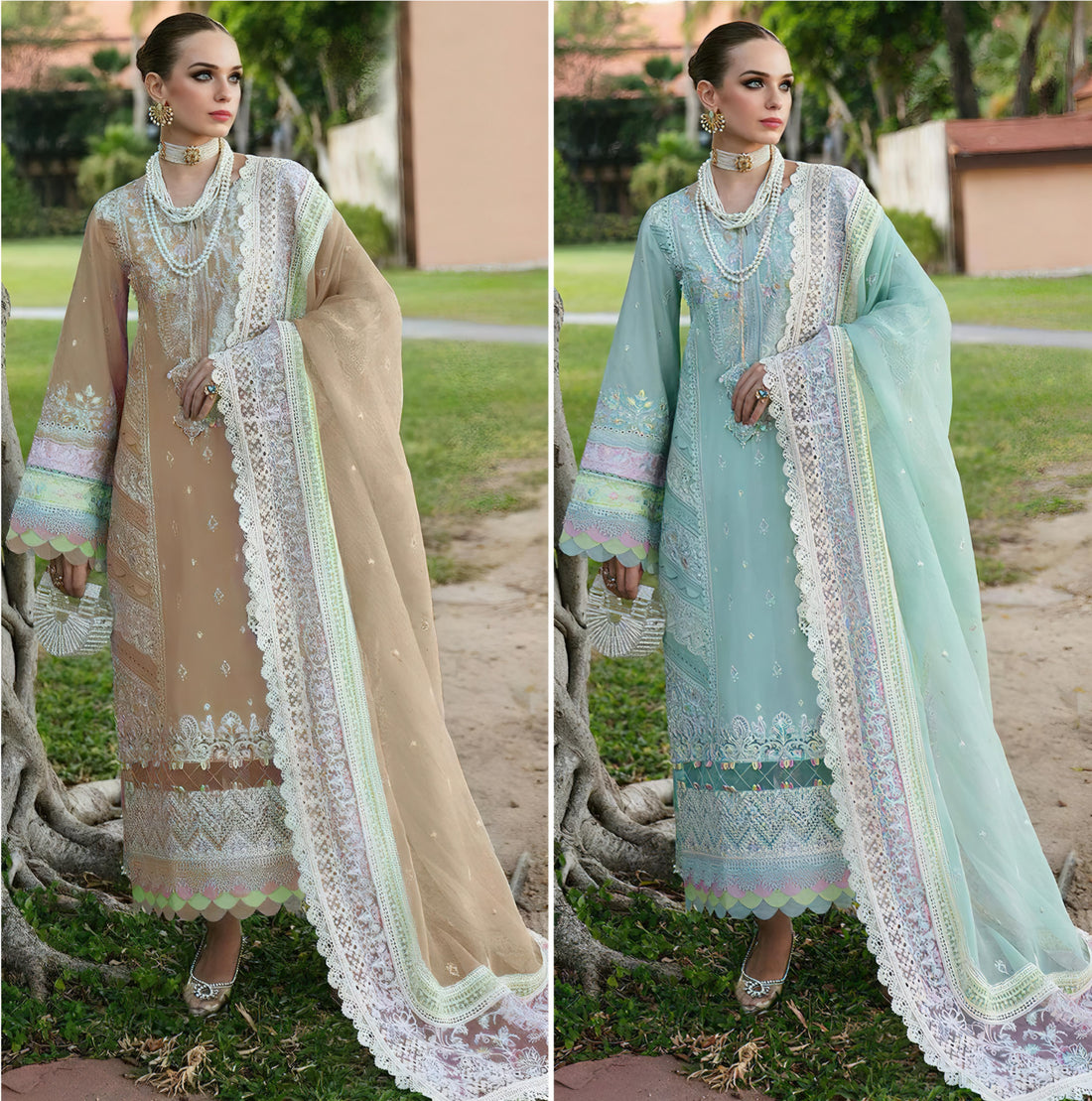 Noor-e-Hina Luxe Formal Set – Pehnava Stories Collection (2 Colors)