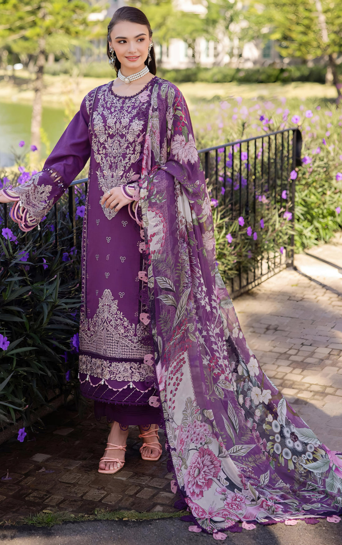 Zahra Royale Plum Set – Pehnava Stories Collection